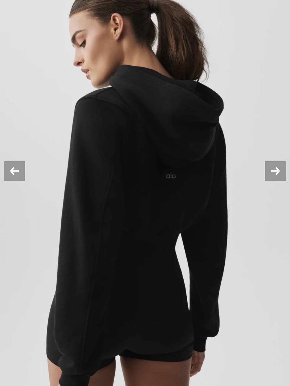 ALO Yoga Black Zipper Hoodie